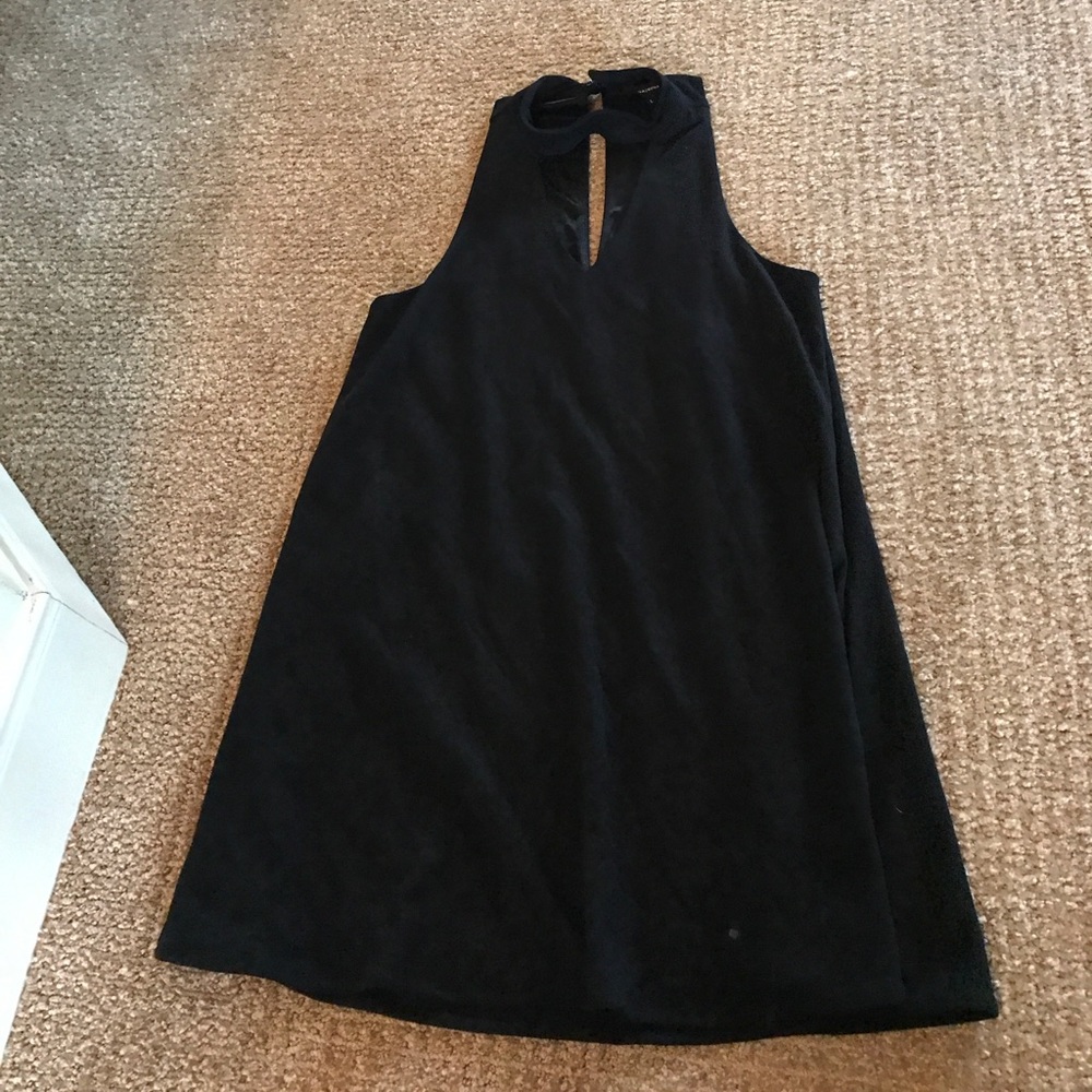 Black suede dress